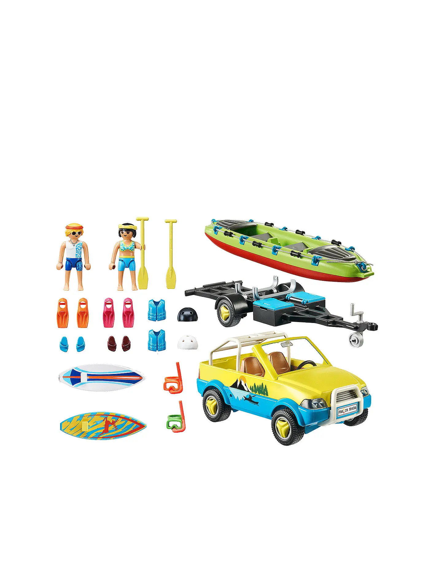 PLAYMOBIL | Family Fun - Strandauto mit Kanuanhänger 70436 | 